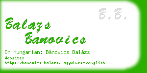 balazs banovics business card