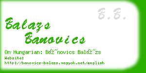 balazs banovics business card